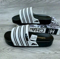 Adidas Comfort Slide Sandals – Black & White
