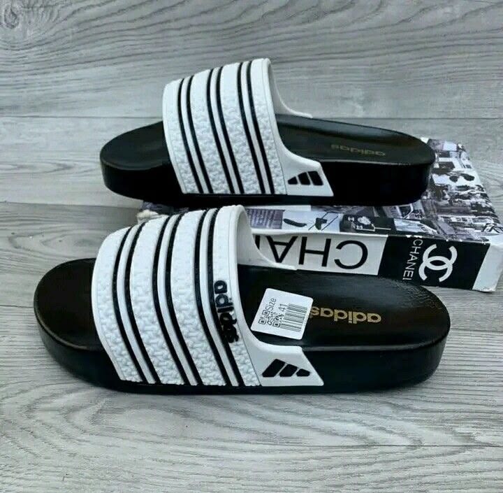 Adidas Comfort Slide Sandals – Black & White